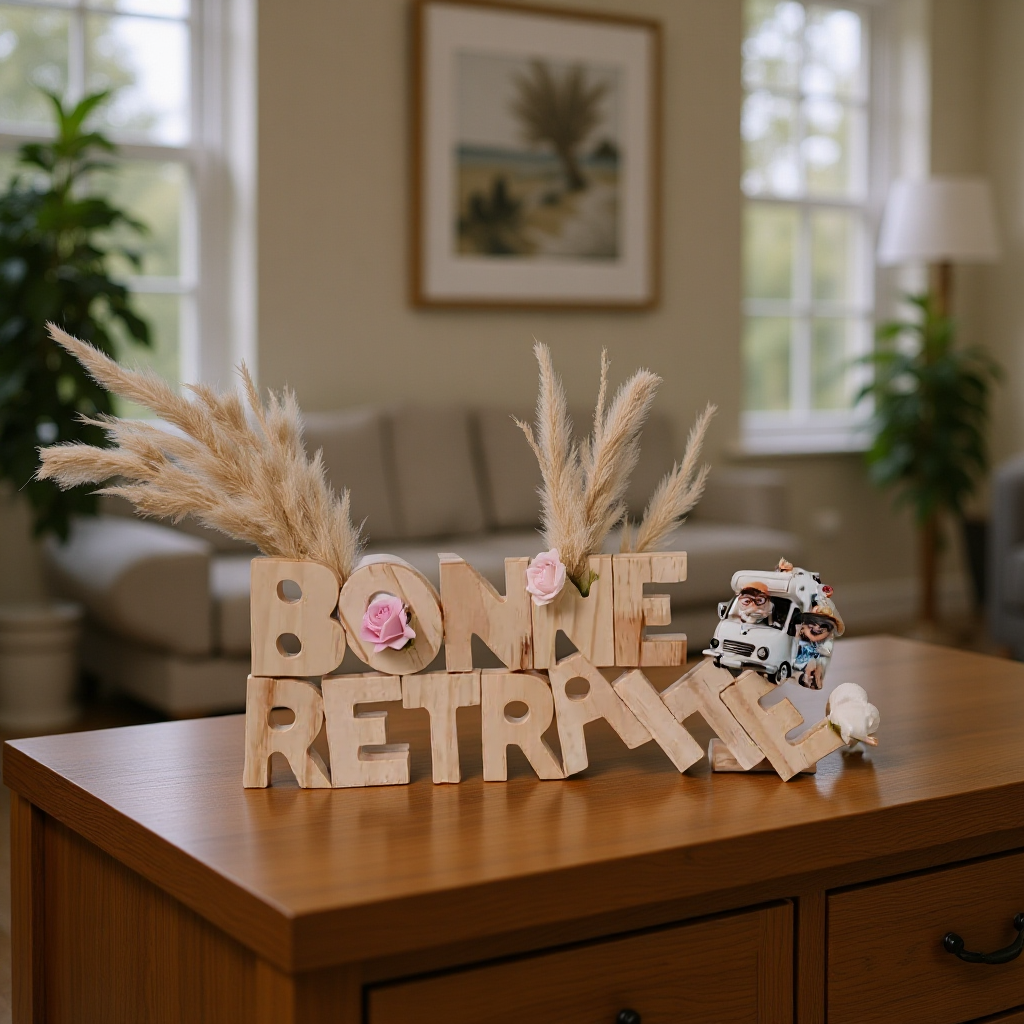 Prénom/phrase/mot en bois artisanal sur commande lettre de 5cm avec ou lampe Led les prix varient suivant le nombre de lettres de prénoms de mots  et de decos les prix peuvent varier de 10 à 30 € devis sur demande pour les mariage /bapteme /anniversaire..