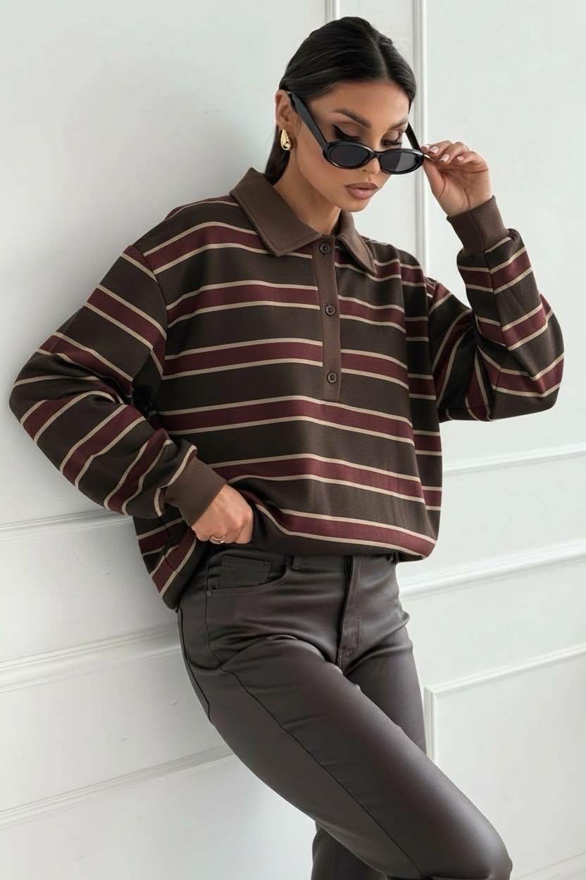 Polo Casual À Rayures