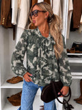 Blouse imprimée à col noué doublure viscose taille (36/42)95% POLYESTER 5% ELASTHANE
