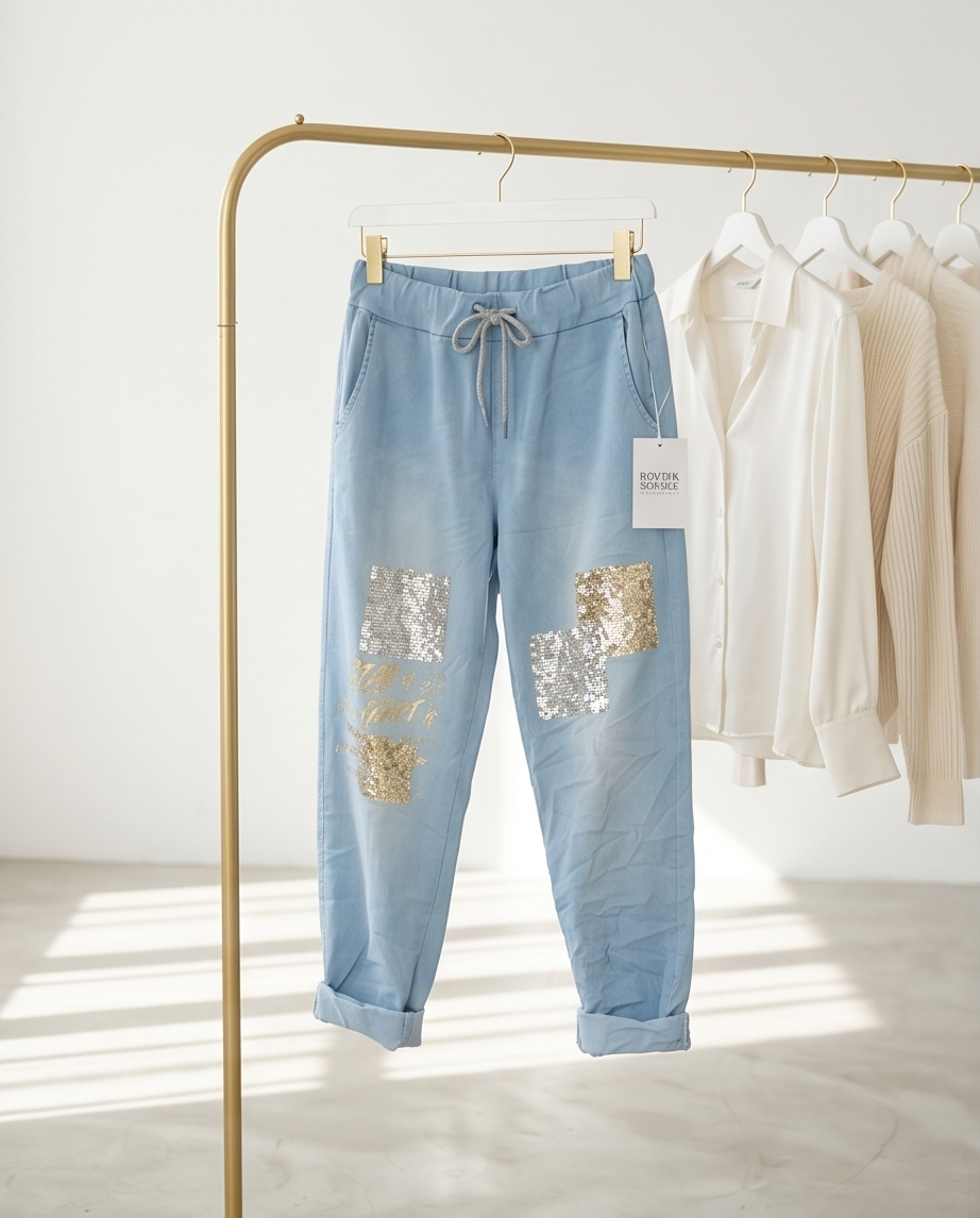 Pantalon  avec strass taille unique  (38/44)