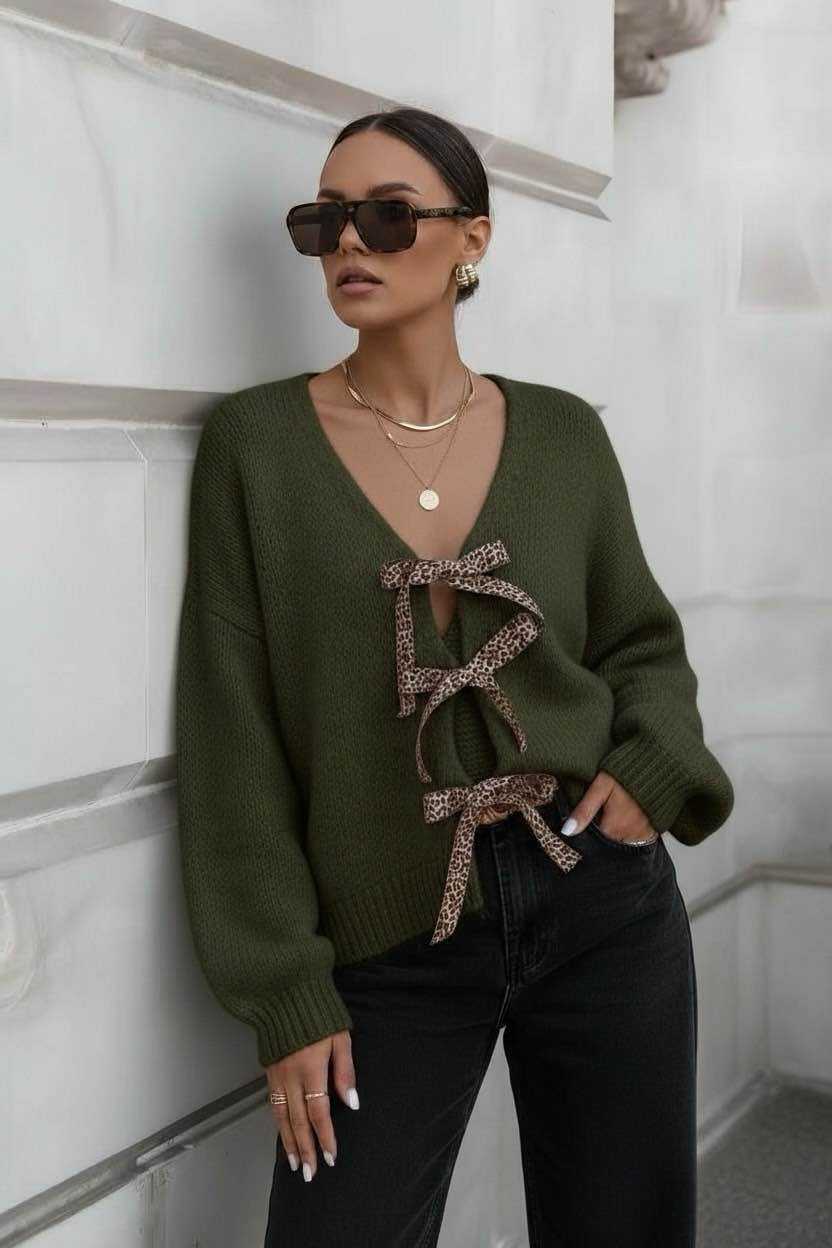 Gilet À Noeud Léopard plusieurs coloris