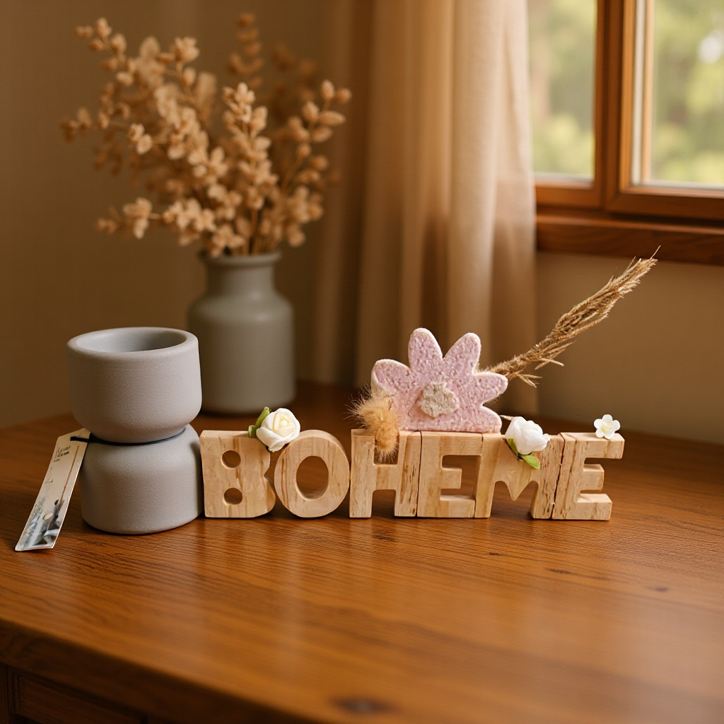 Prénom/phrase/mot en bois artisanal sur commande lettre de 5cm avec ou lampe Led les prix varient suivant le nombre de lettres de prénoms de mots  et de decos les prix peuvent varier de 10 à 30 € devis sur demande pour les mariage /bapteme /anniversaire..