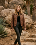 Veste fine mi saison taille unique coloris marron taille (38/44)