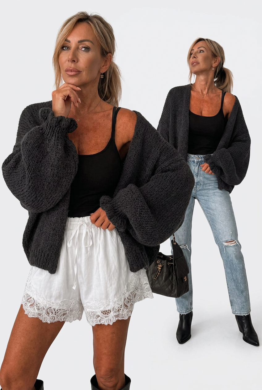 Gilet court en maille à manches ballon avec liens à nouer aux poignets
Taille 36 /44
28€
#Boutiksophie #pourtoi #fyp #mode #shop #Nouveauté