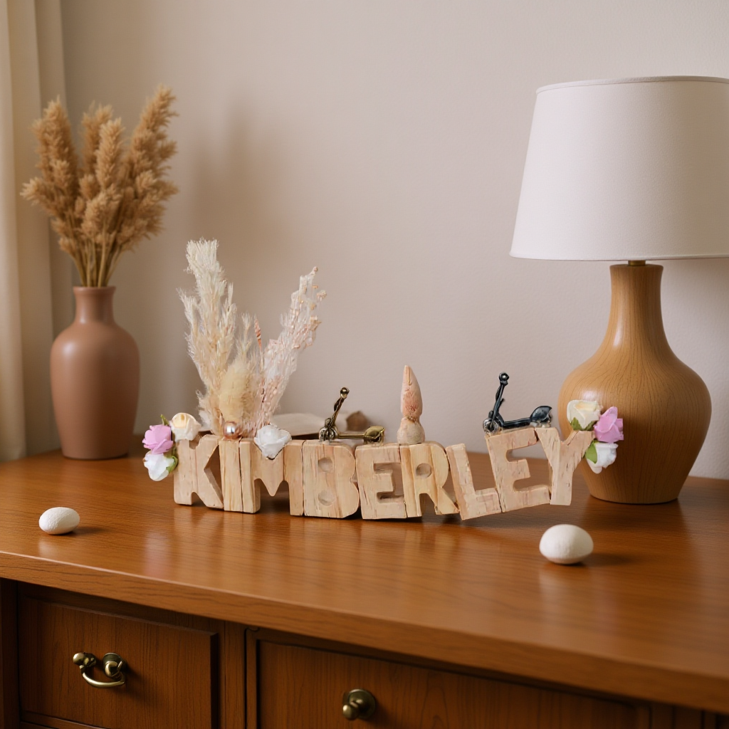 Prénom/phrase/mot en bois artisanal sur commande lettre de 5cm avec ou lampe Led les prix varient suivant le nombre de lettres de prénoms de mots  et de decos les prix peuvent varier de 10 à 30 € devis sur demande pour les mariage /bapteme /anniversaire..