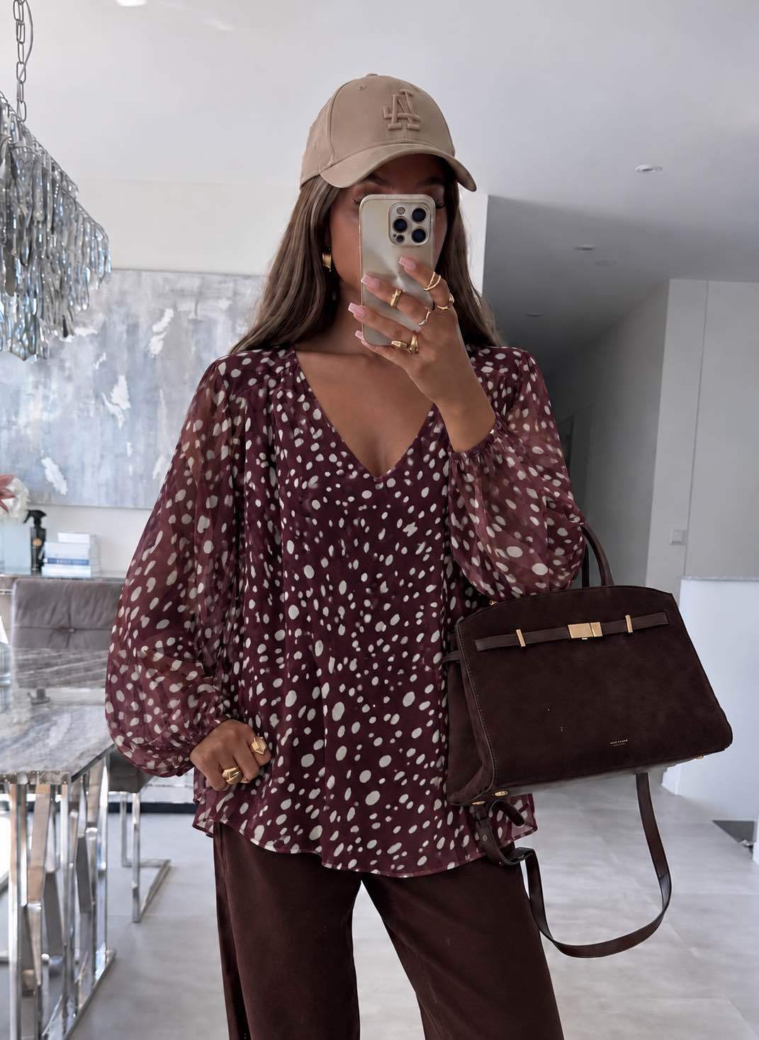 Blouse Col V Imprimé Avec Doublure Viscose taille 36/42 95% POLYESTER 5% ELASTHANE