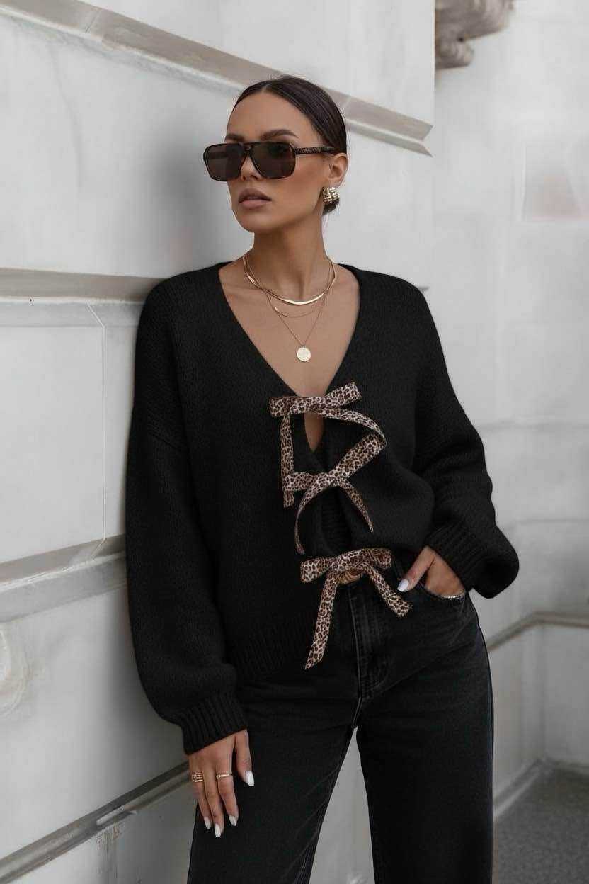 Gilet À Noeud Léopard plusieurs coloris