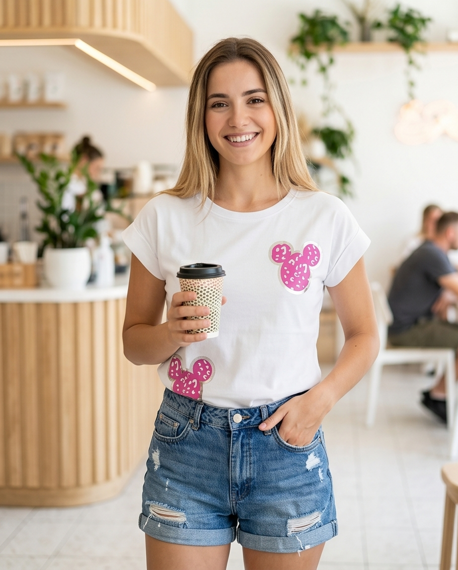 Tee shirt Imprimé coton taille unique (36/44)