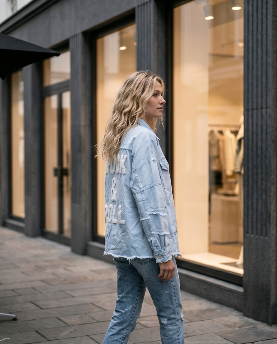 Veste chemise en jean  taille 44/46