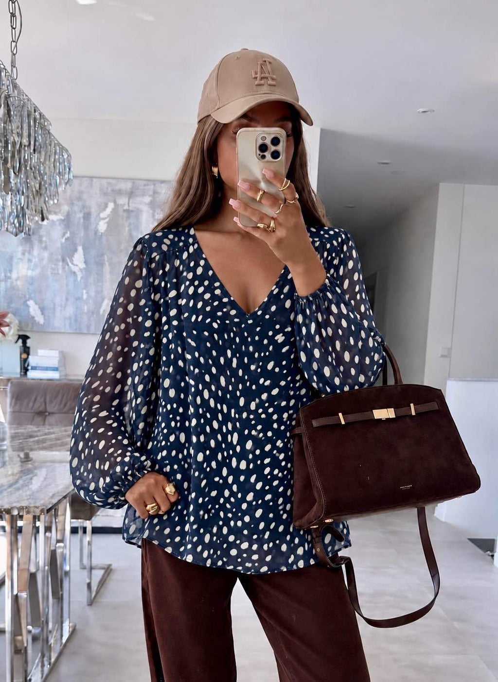 Blouse Col V Imprimé Avec Doublure Viscose taille 36/42 95% POLYESTER 5% ELASTHANE