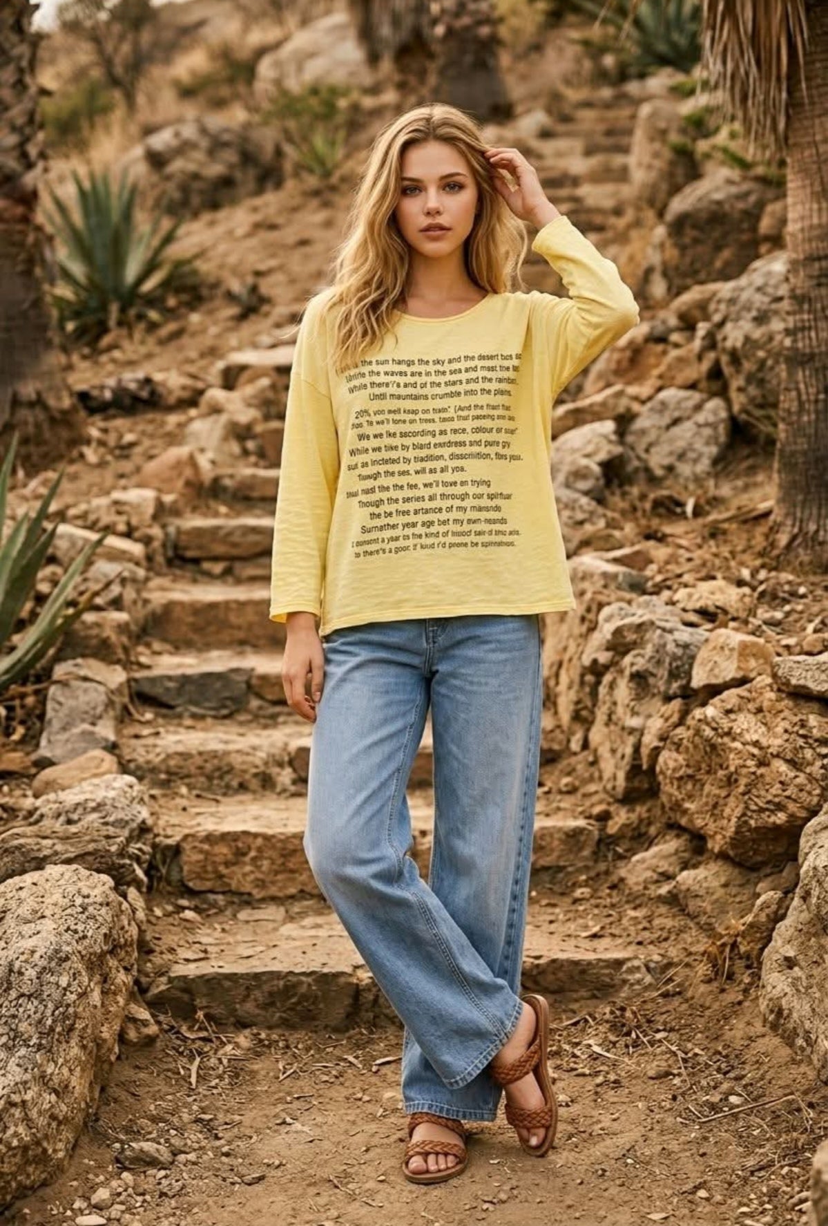 Pull fin en coton taille unique  36/44 coloris jaune