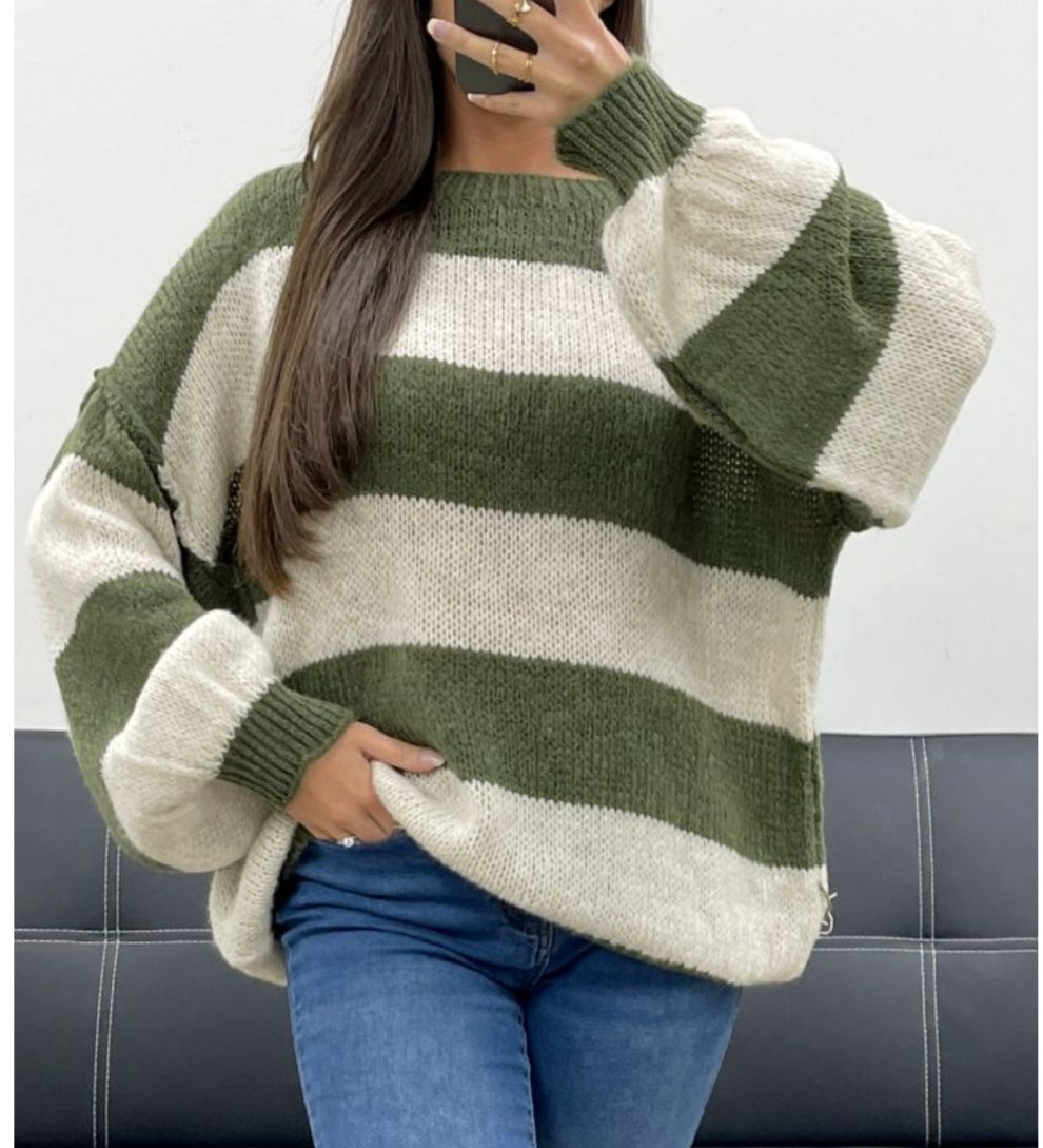 Sweat oversize à rayures  de la taille 36 a 44