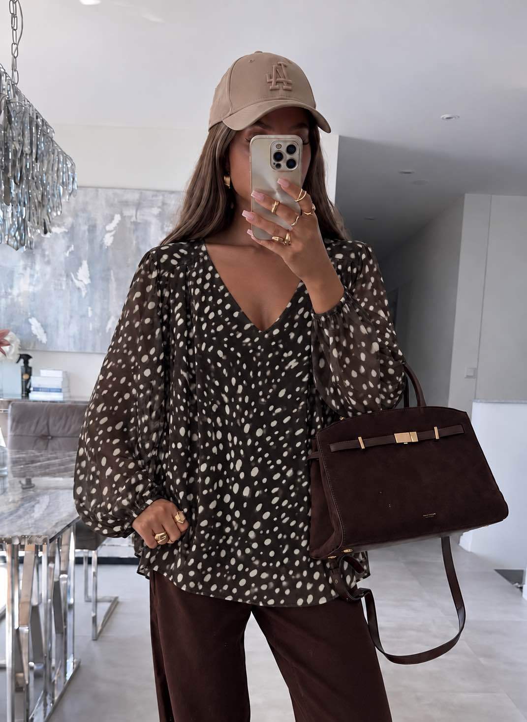 Blouse Col V Imprimé Avec Doublure Viscose taille 36/42 95% POLYESTER 5% ELASTHANE