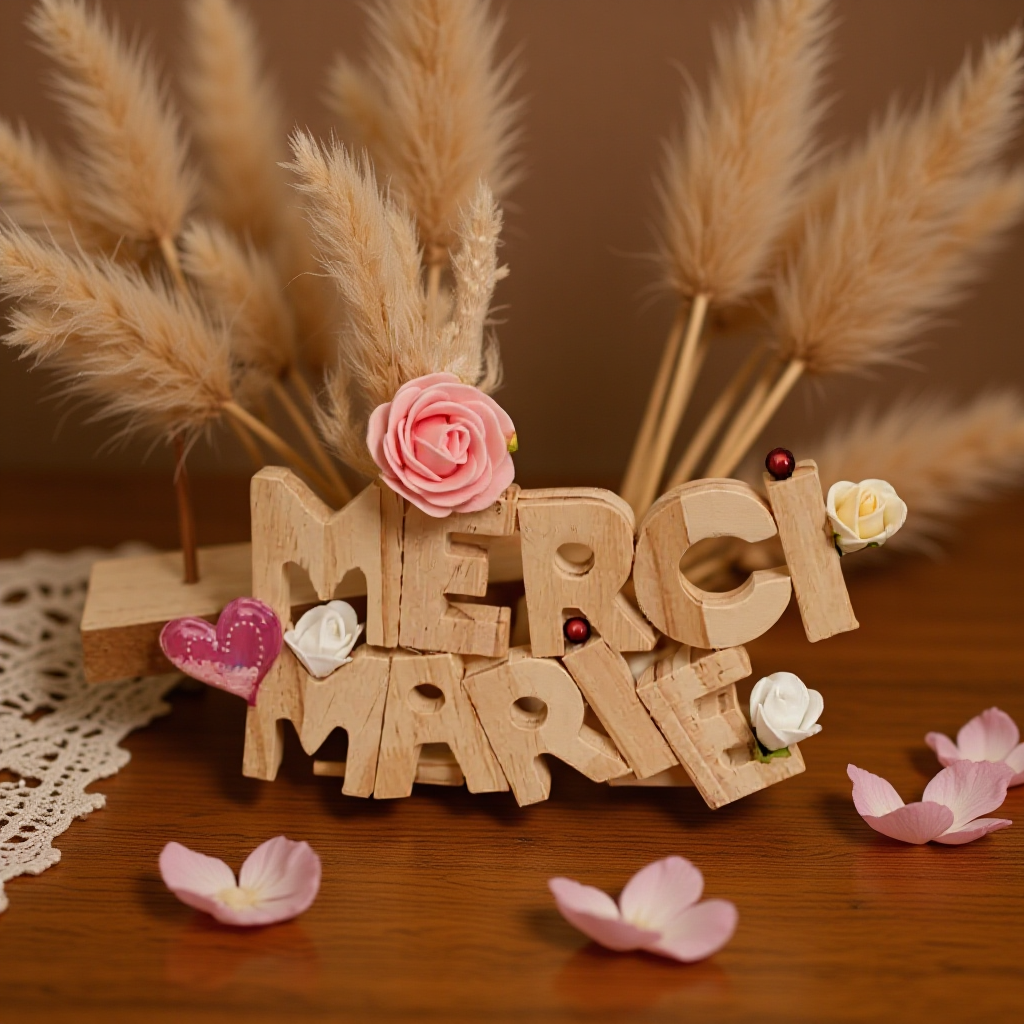 Prénom/phrase/mot en bois artisanal sur commande lettre de 5cm avec ou lampe Led les prix varient suivant le nombre de lettres de prénoms de mots  et de decos les prix peuvent varier de 10 à 30 € devis sur demande pour les mariage /bapteme /anniversaire..