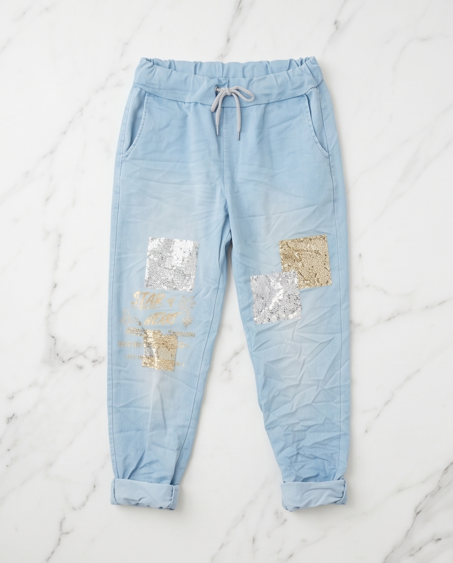 Pantalon  avec strass taille unique  (38/44)